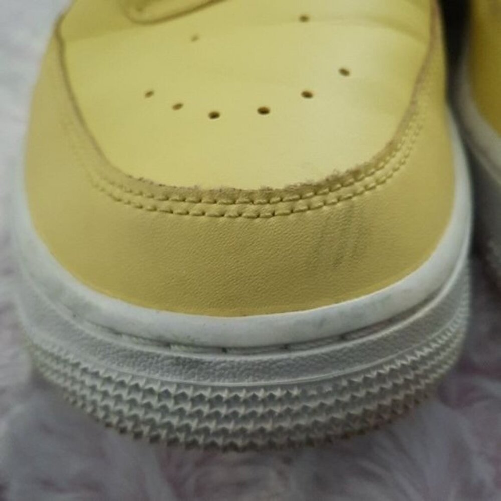 Nike Air Force 1 Yellow Neon Removable Swish Low Top Mens Sneakers Size 8.5 - Picture 12 of 16